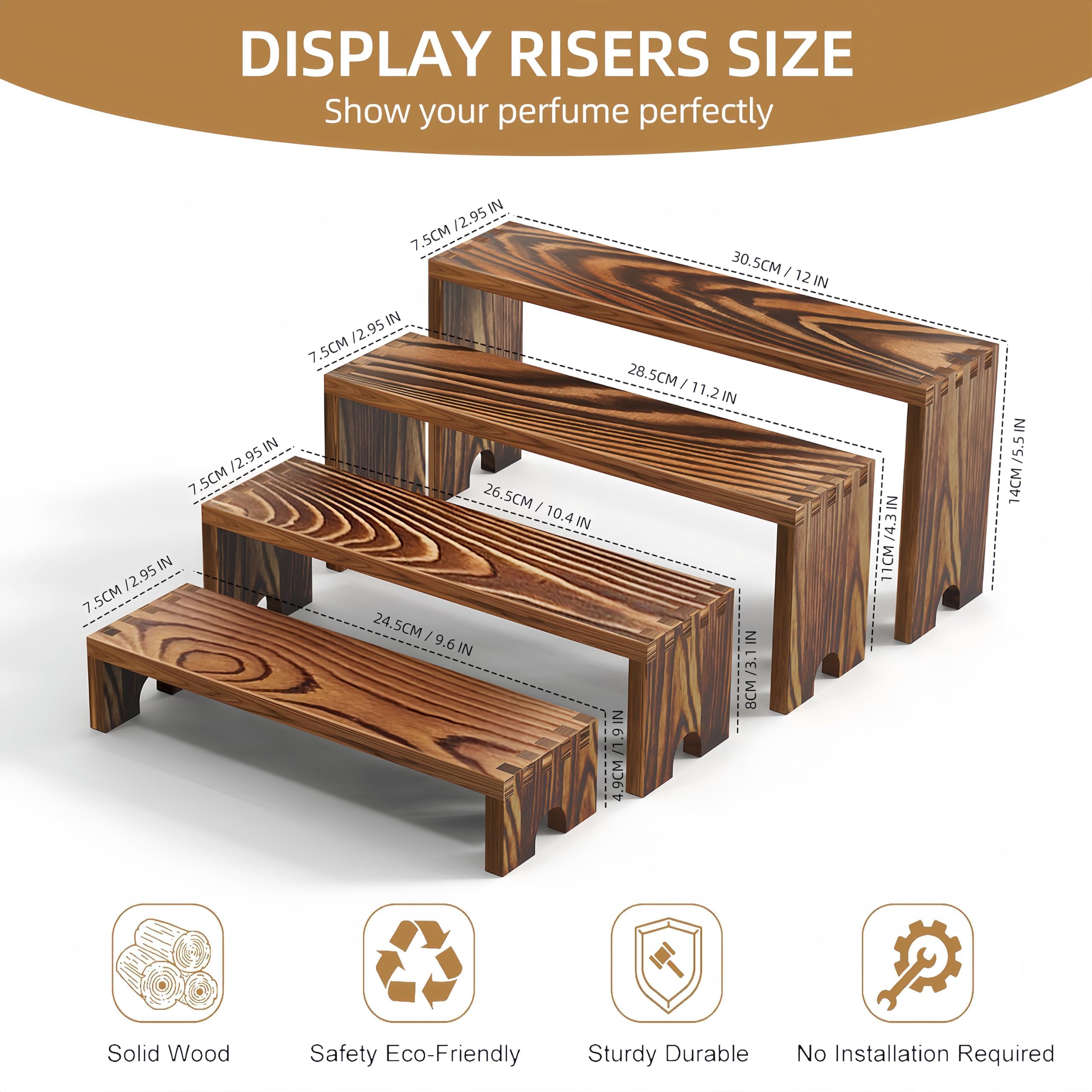 2 Set Wooden Tiered Risers Dis - огляд і ціна Display Risers Set